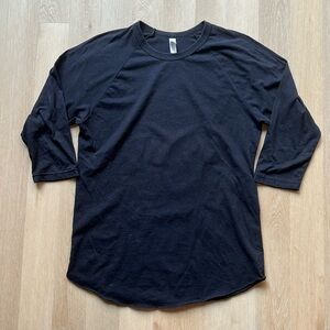 American Apparel 50/50 Baseball Tee MENS M